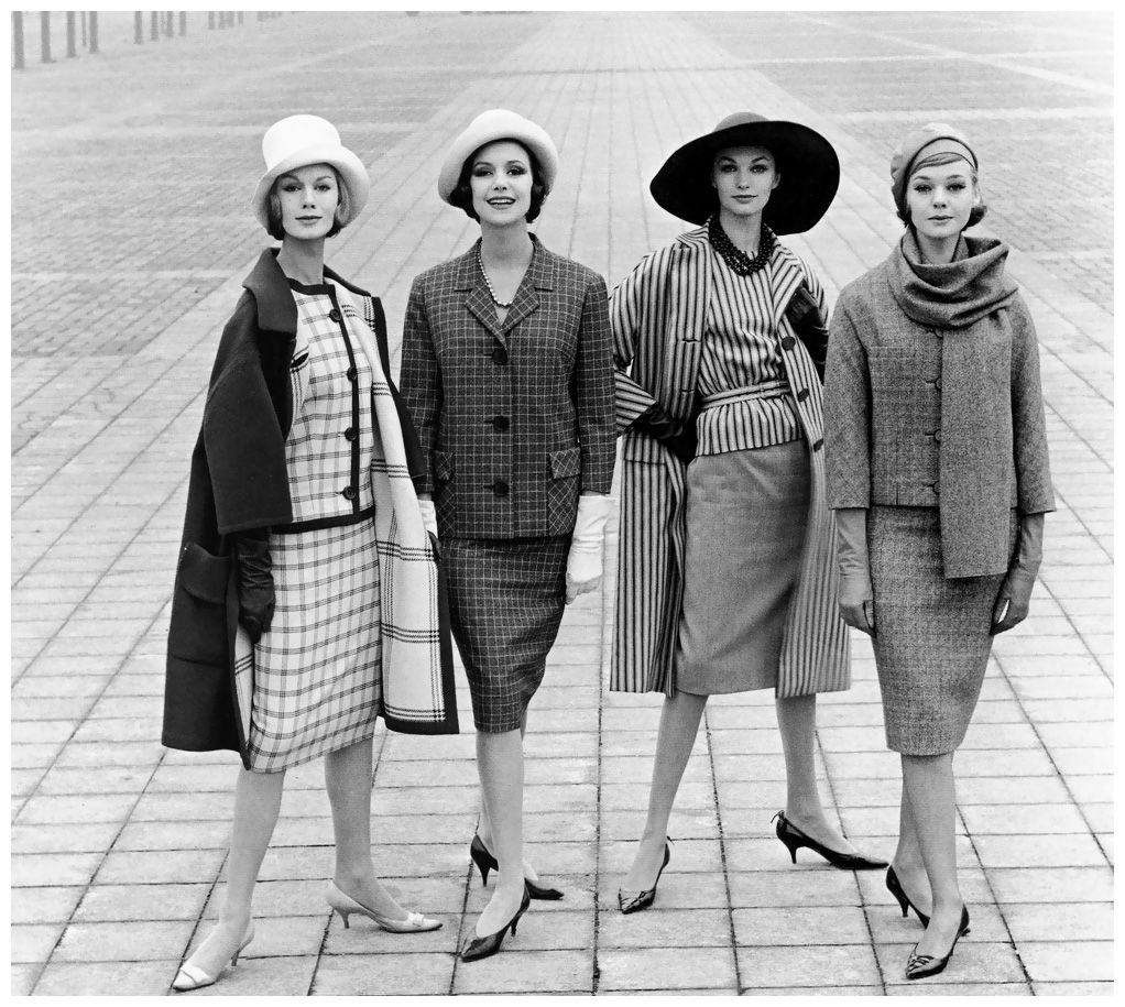Jaren 60-mode-vrouwen-hoed
