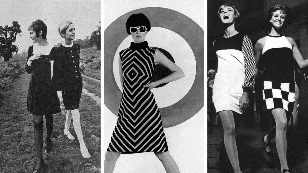 Jaren 60-zwart-wit-mode