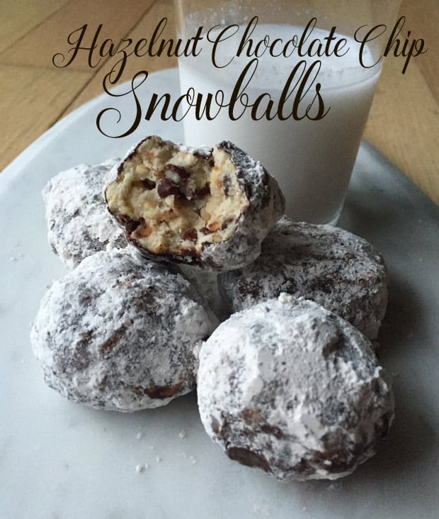 Hazelnoot Chocolate Chip Snowball koekjes