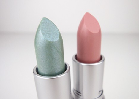 MAC lipsticks met mintgroen en fuchsia shimmer tint