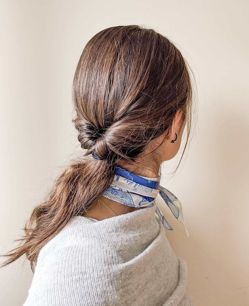 Casual Rommelige Twisted Ponytail