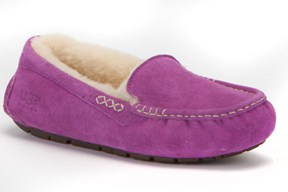 paarse schoenen