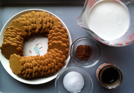 Ingrediënten voor het maken van Ginger Icebox Cake