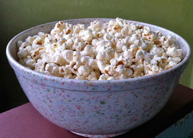 Gekookte popcorn