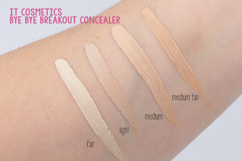 IT Cosmetics Bye Bye Breakout Concealer Swatches