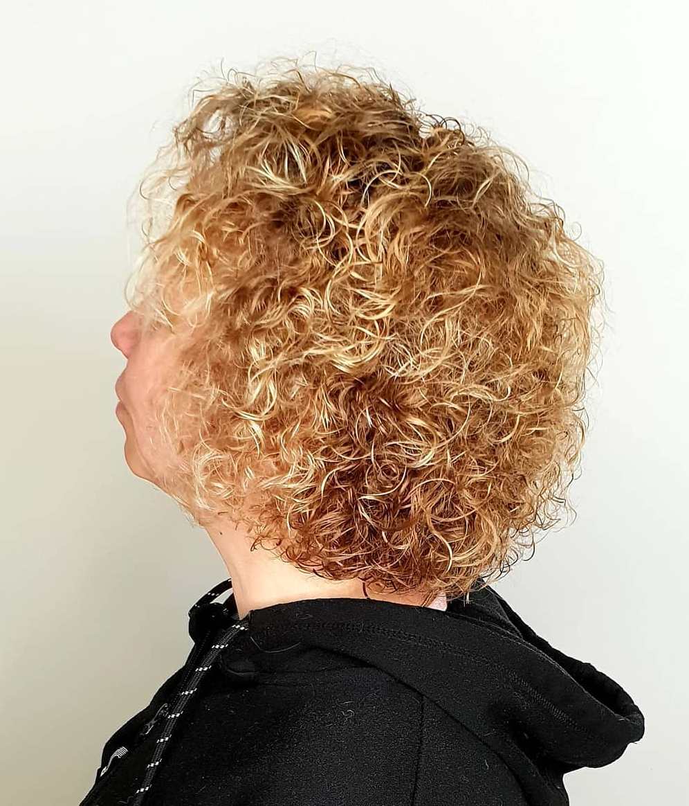 Blonde Perm Krullen voor korter dun haar