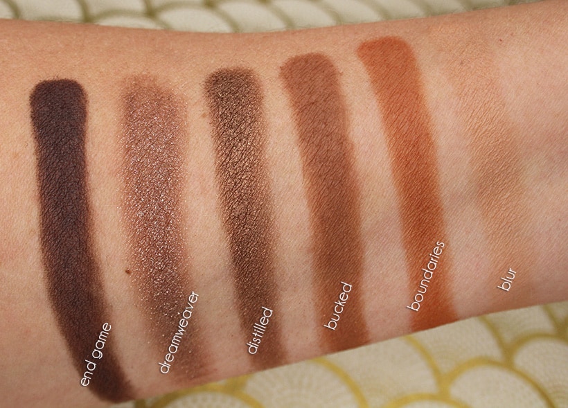 Urban Decay NAKED Reloaded Palette Donkere Swatches