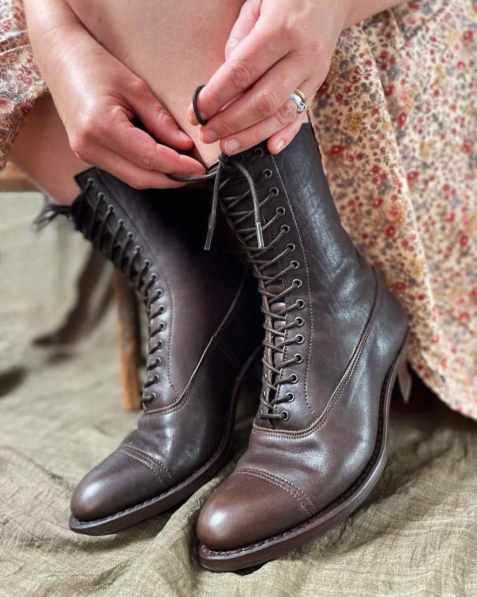 Victoriaanse laarzen voor vrouwen met veters