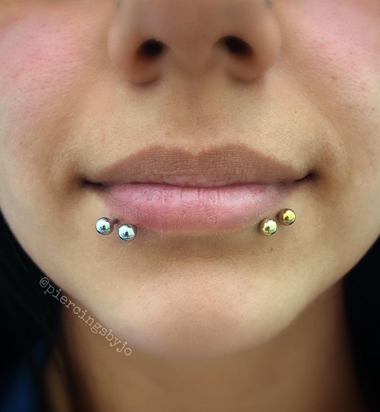 Shark Bite Lip Piercings
