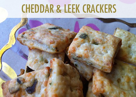 Cheddar en Leek Crackers