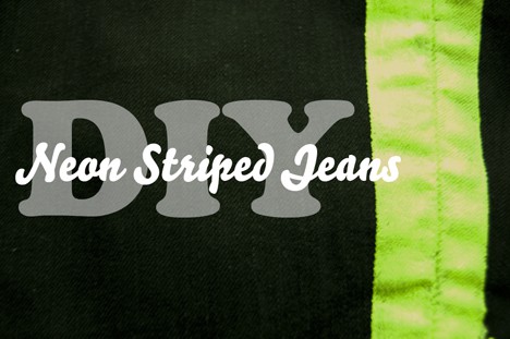 DIY: Neon Gestreepte Jeans