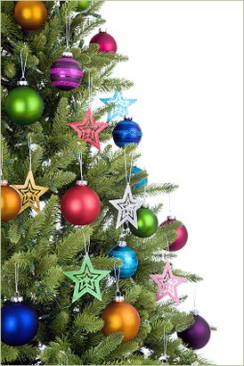 Kerstboom met decoraties