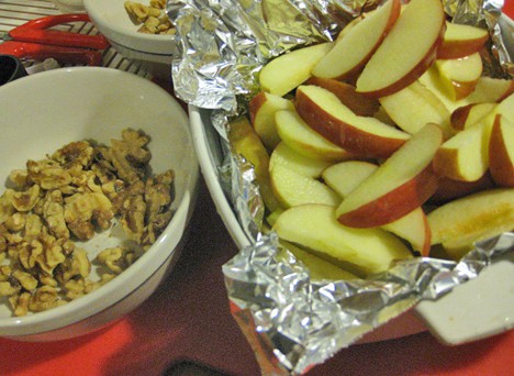Magere gebakken appels met walnoten ingrediënten