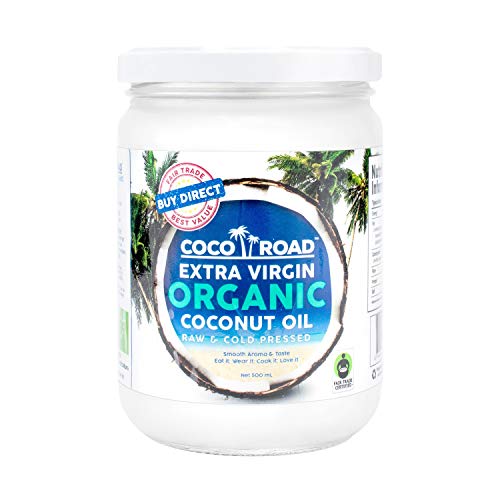 Coco Road Bio &Fair Trade Virgin Kokosolie (500ml) (500ml Glazen Pot)