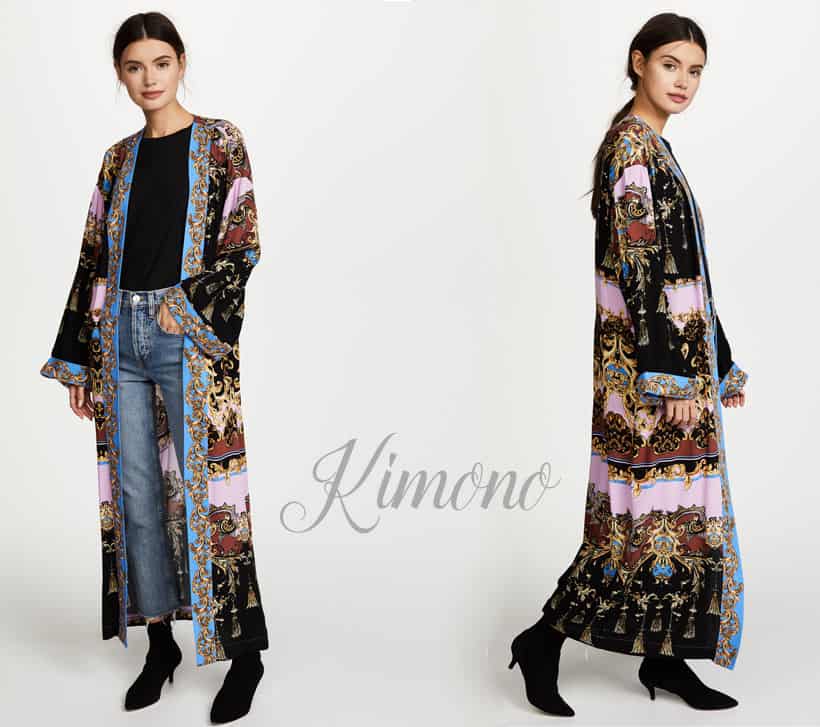 draag een Kimono-gewaad als jas