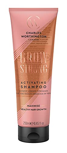 Charles Worthington Grow Strong Activating Shampoo, Haargroei Shampoo voor Fijn Haar, 250 ml