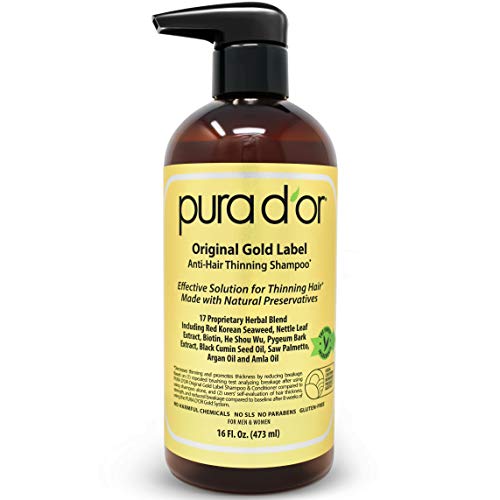 PURA D'OR Original Gold Label Biotine Anti-Thinning Shampoo, 473 ml