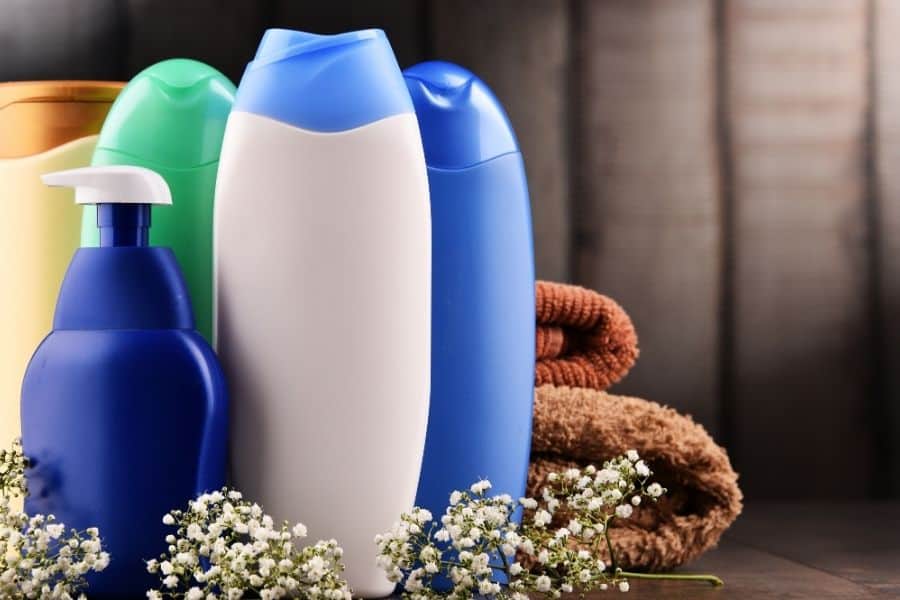 shampooflessen voor handdoeken