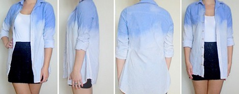 DIY ombre jean shirt gestyled