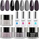 Lavendel Viooltjes Dip-Powder-Nail-Kit 0.5 oz/bot. Grote Capaciteit Acryl Dipping-Powder Set voor Thuis...