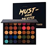 Schoonheid Geglazuurde Make Up Oogschaduw Palet 35 Kleuren Blendable Chunky Gepigmenteerde Matte en Shimmer Pop...
