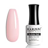 RARJSM Builder Gel Rubber Base Milky Pink, Rubber Base Gel Extension, Rubber Base Coat Nude Gel...