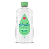 Johnson's Baby Oil Minerale Olie Verrijkt met en Vitamine E, 22347, Aloë Vera VE, 20 Fl Oz