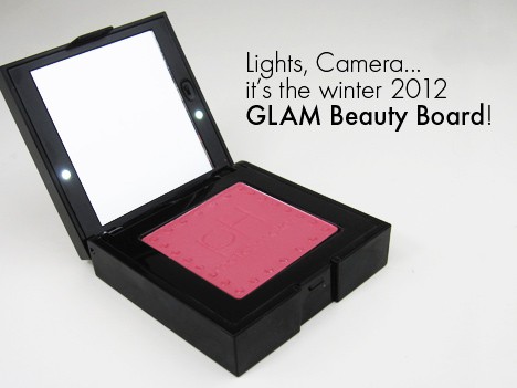 Glam Winter Beauty Board Lights Camera Het is de Winter 2012 tekst