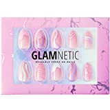 Glamnetic Press On Nails - Wild Card | Ondoorzichtige UV Finish Korte Puntige Amandel Vorm, Herbruikbare Pastel...