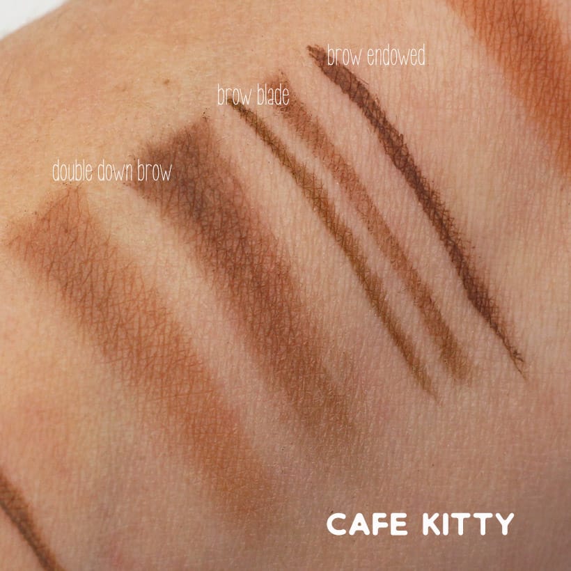 Urban Decay Street Style Brow Collection Cafe Kitty Swatches