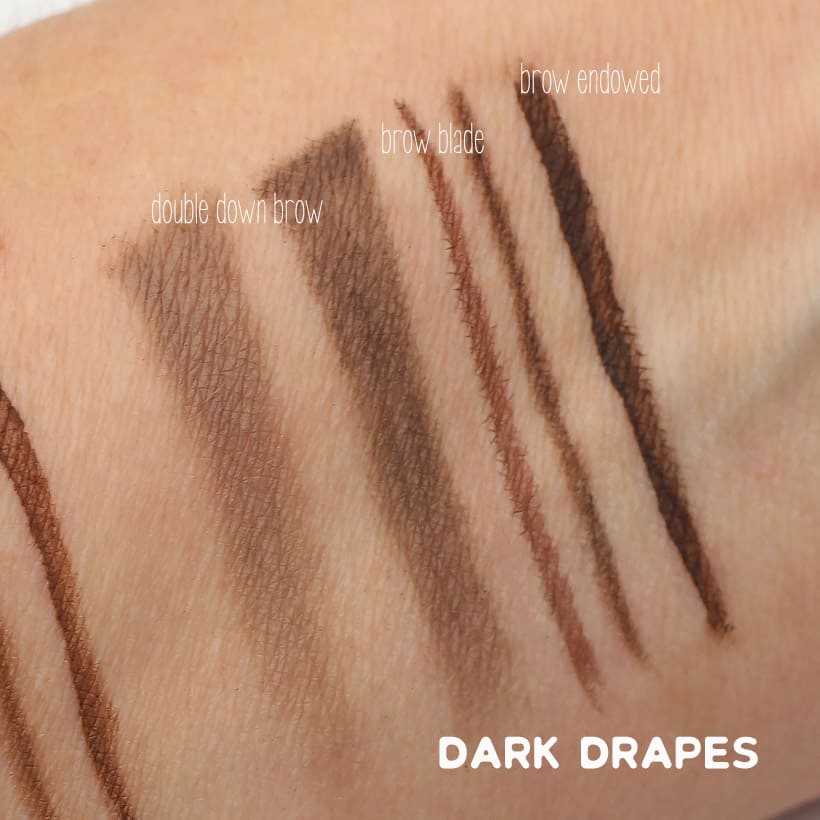 Urban Decay Street Style Brow Collection Dark Drapes Swatches