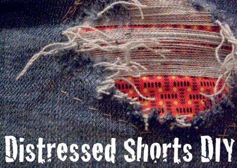 Distressed Shorts DIY